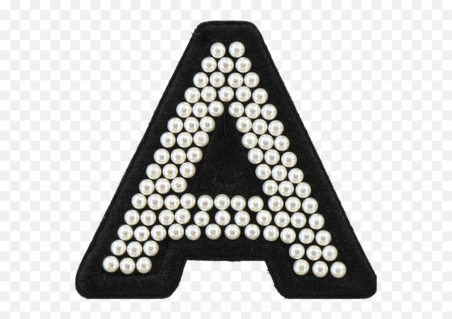 Noir Pearl Letter Patches - Track Spikes Png,Pearls Transparent Background