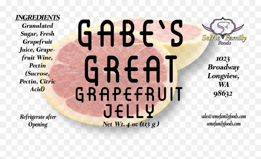 Gabes Great Grapefruit Jelly Semefamilyfoods - Human Action Png,Gabe The Dog Png