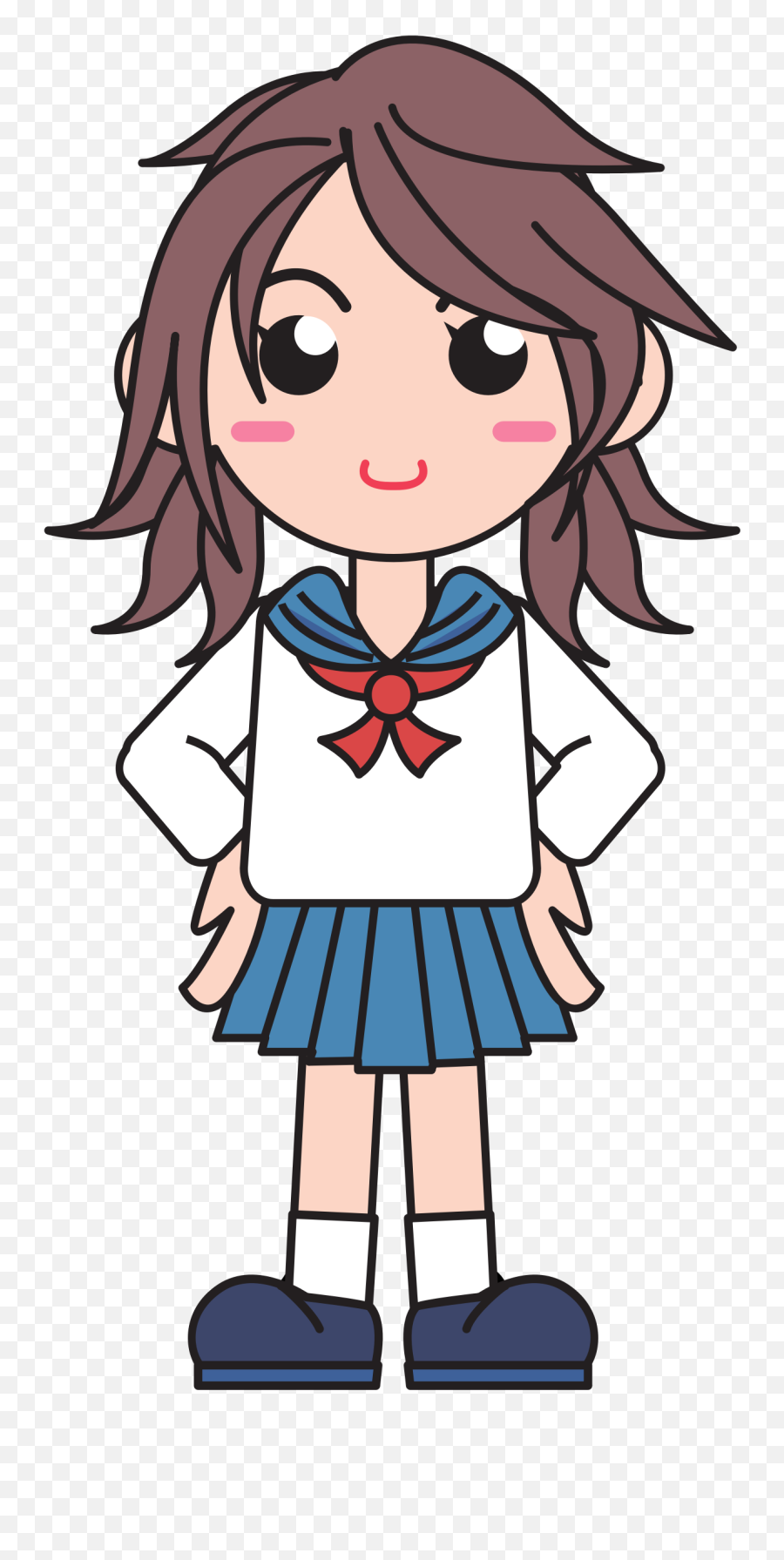 School Girl Png Clipart - School Girl Uniform Clipart,Anime Girls Png