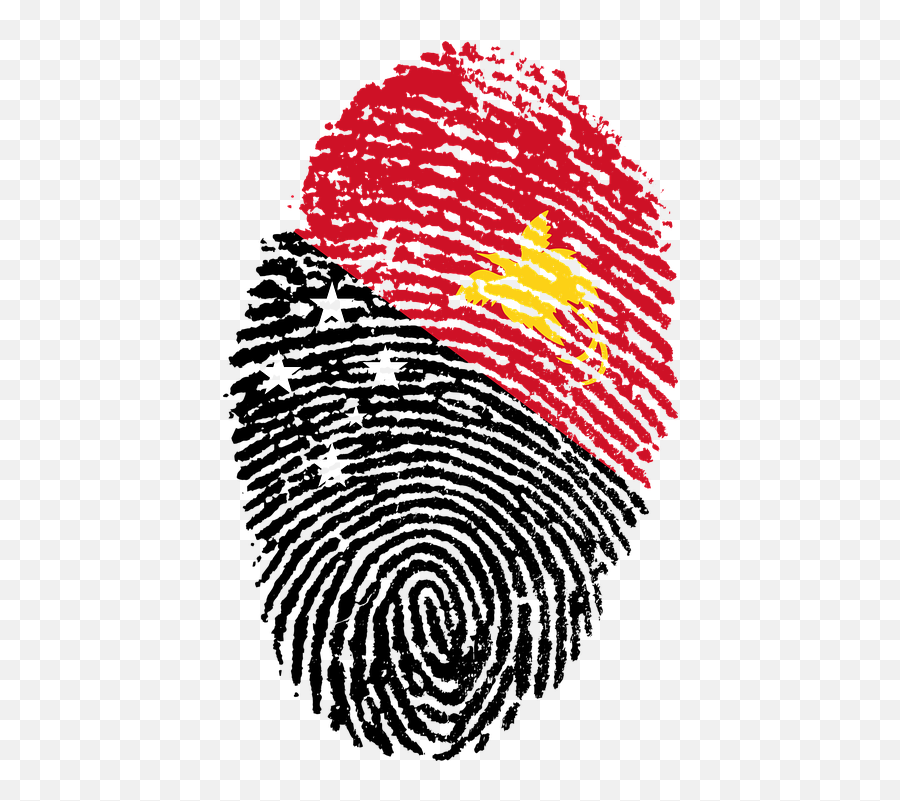 Papua New Guinea Flag Fingerprint - Trinidad Fingerprint Png,Finger Print Png