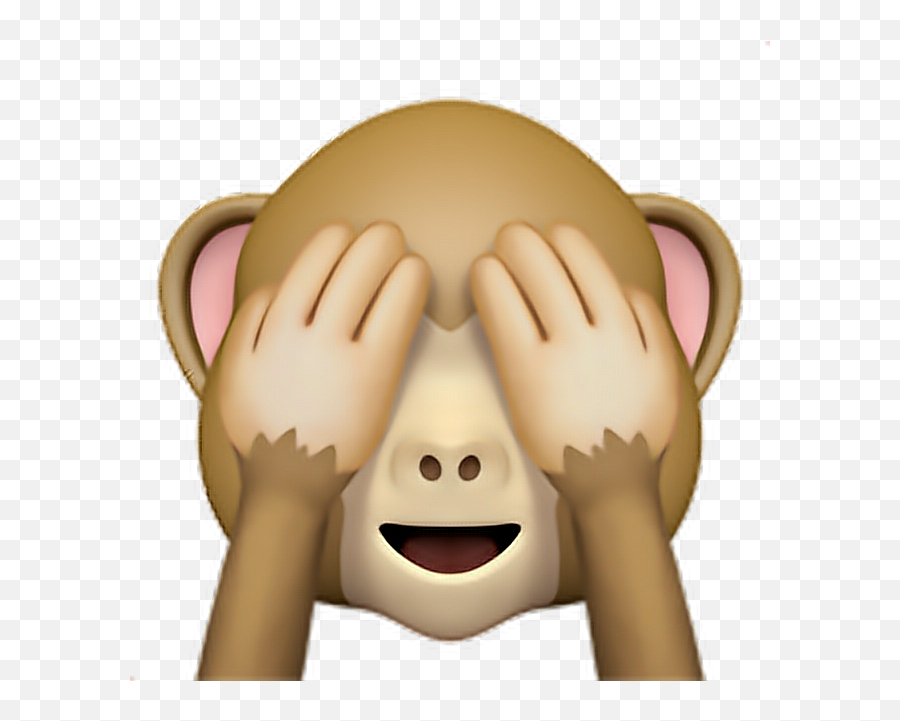 Monkey Eyes Emoji Emoticon Sticker - Monkey Closed Eye Emoji Png,Eyes Emoji Transparent