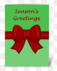 Red Holiday Bow Greeting - Card png