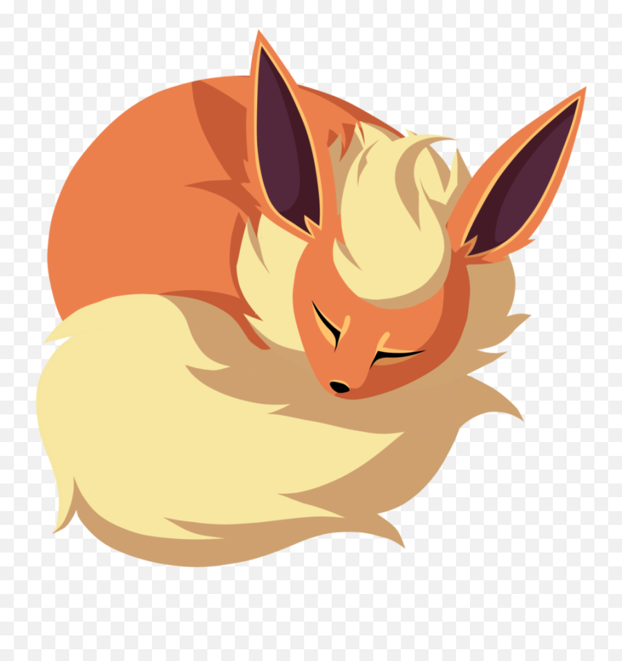 Sleeping Flareon Transparent Png Image - Sleeping Flareon Transparent,Flareon Png