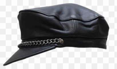 Download Leather Cap With Chain - Transparent Leather Hat Leather Png,Dunce Hat Png