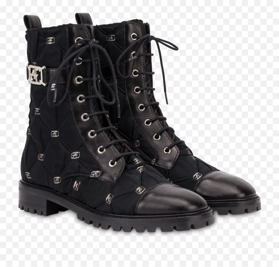 Combat Boot In Matelassé Af - Dolce Gabbana Mixd Meterial Trekking Boot Png,Combat Boots Png