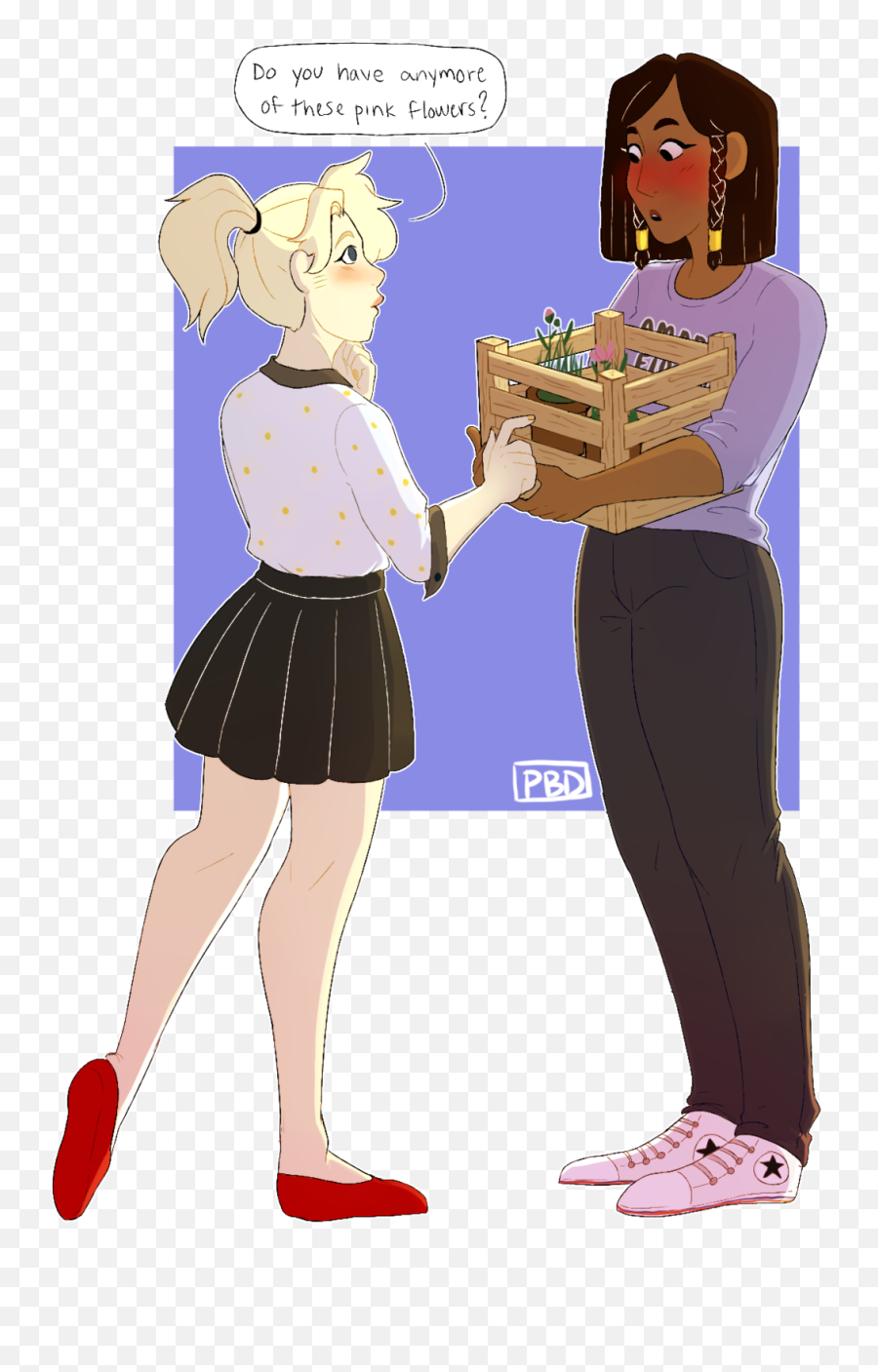 Au Where Pharah Works - Mercy X Pharah Fanart Png,Pharah Png