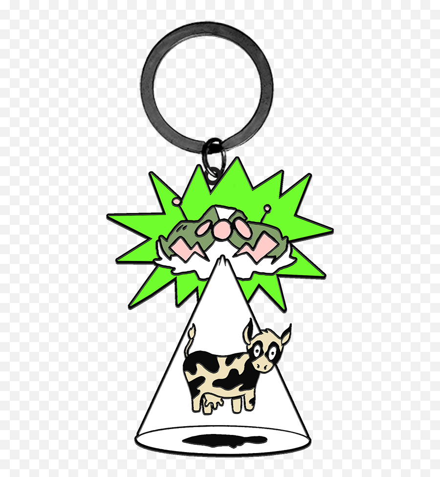 Df V3 Ufo Cow Charm Keychain - Lovely Png,Ufo Transparent