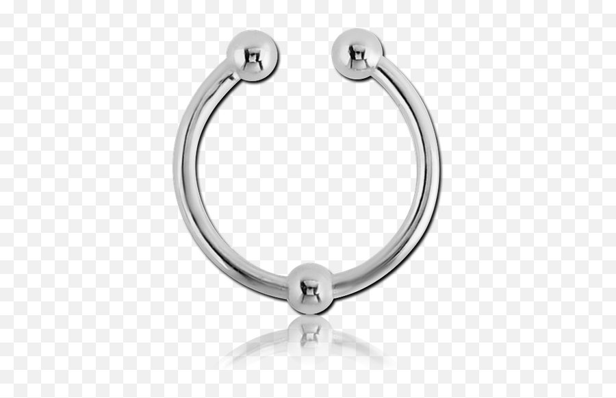 Surgical Steel Grade 316l Fake Septum Ring - Middle Ball Septum Ball Ring Png,Septum Piercing Png