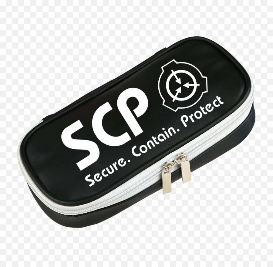 Scp Foundation Peripheral Pen Bag Pu Leather Pencil Case - Portable Png,Scp Logo Png