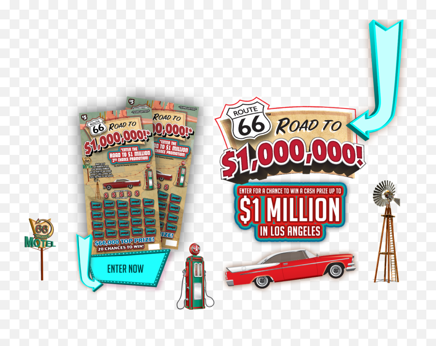 Home - Texas Lottery Road To 1 Million Promotional Second Png,Route 66 Logos