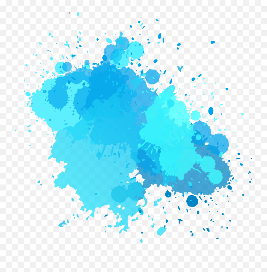Pintura Png - Transparent Blue Watercolor Splash,Manchas De Pintura Png