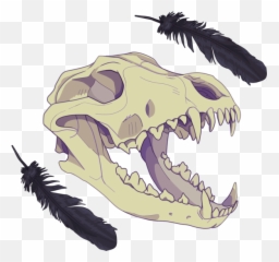 Wolf Skull Shirt Design Transparent Png - Wolf With Skull Face,Wolf Skull Png