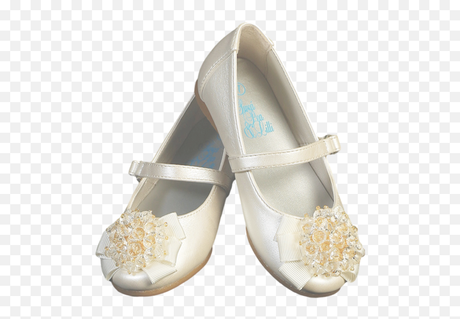 Ivory Dress Shoes With Crystal Beads - Ivory Dress Shoes Toddler Png,Baby Shoes Png