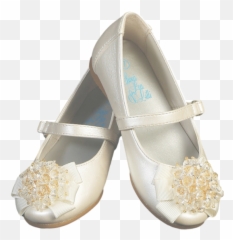 Ivory Dress Shoes With Crystal Beads - Ivory Dress Shoes Toddler Png,Baby Shoes Png