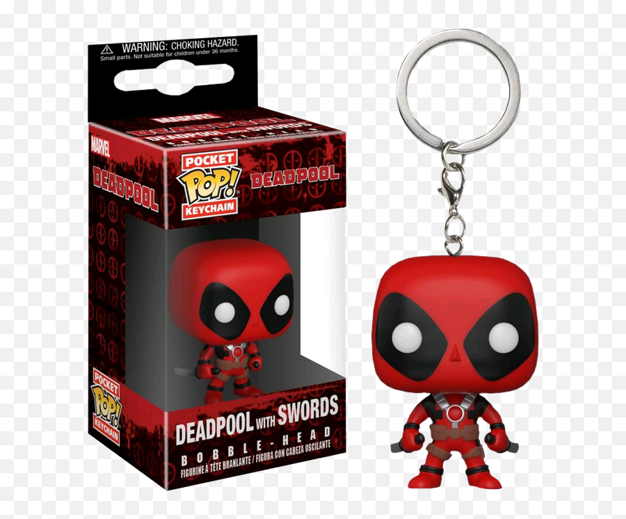 Funko Pocket Pop Keychain - Deadpool Deadpool With Swords Pop Keychain Marvel Deadpool Png,Deadpool Comic Png