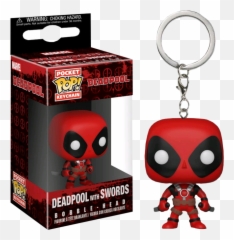 Funko Pocket Pop Keychain - Deadpool with Swords Marvel png