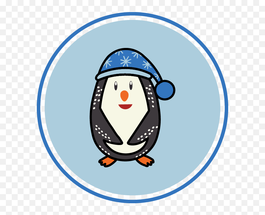 Christmas Icon Penguin Blue Hat - Dot Png,Christmas Icon