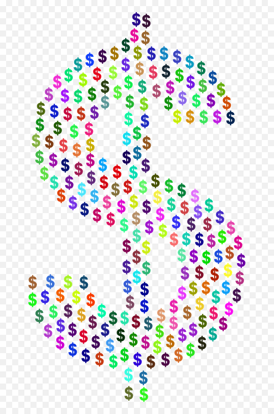 Dollar Sign Fractal Money - Free Vector Graphic On Pixabay Colorful Money Icon Png,Greed Icon