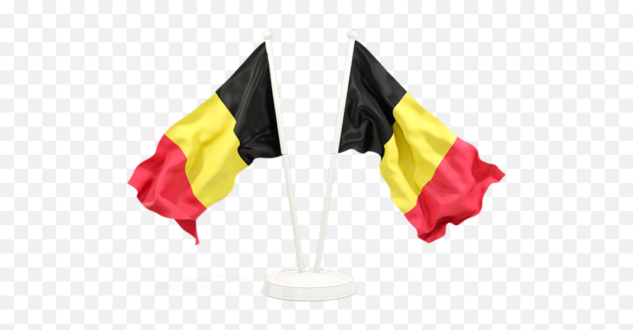 Two Waving Flags - Belgium Waving Flag Png,Belgium Flag Png