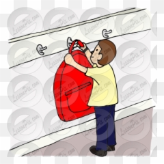 Hang Up Backpack Picture For Classroom - Illustration png