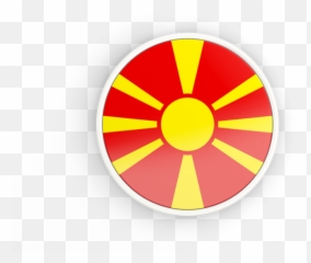 Round Icon With White Frame Illustration Of Flag Macedonia - North Flag png