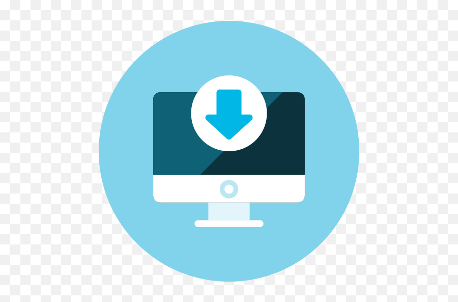 Download Computer Free Icon Of - Computer Download Icon Png,Blue Download Icon
