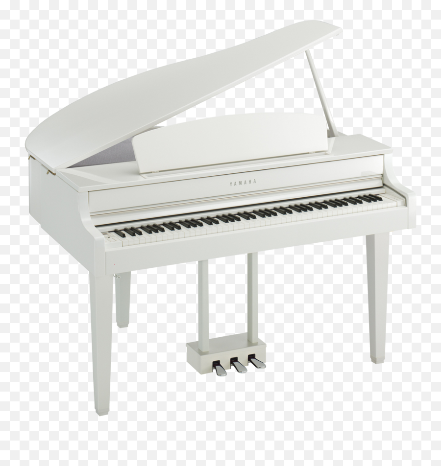 Yamaha Clp - 665gpwh Digital Grand Piano Polished White White Yamaha Grand Piano Png,Grand Piano Png