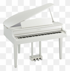 Yamaha Clp - 665gpwh Digital Grand Piano Polished White White Yamaha Grand Piano Png,Grand Piano Png