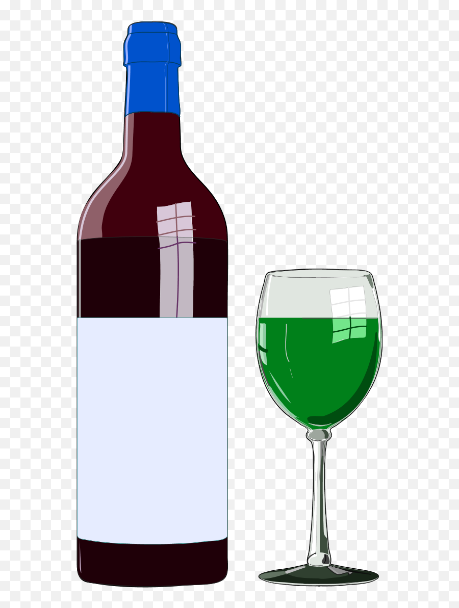 Wine Bottle And Glass - Wine Clipart Png,Wine Clipart Png