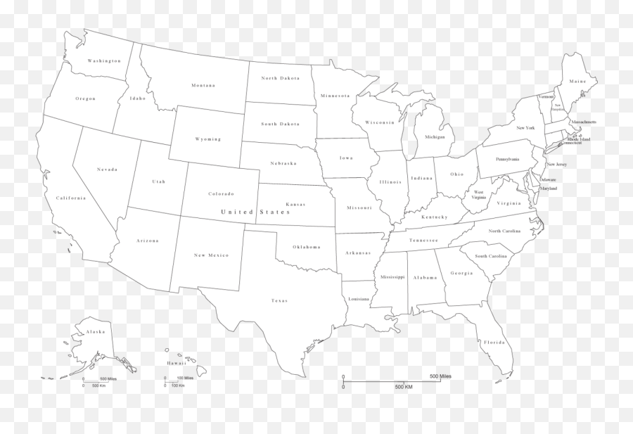 Usa Clipart Map United States - Us Map Png,United States Outline Png