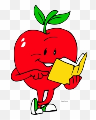 Reading Book Clipart Png - Cartoon Apple Gif,Book Clipart Png