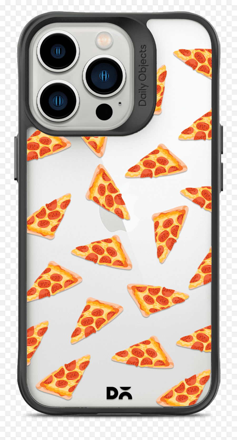 Pizza Slice Icon Black Hybrid Clear Case Cover For Iphone 13 Pro Max - 13 Pro Max New Black Cover Png,Iphone Icon Black