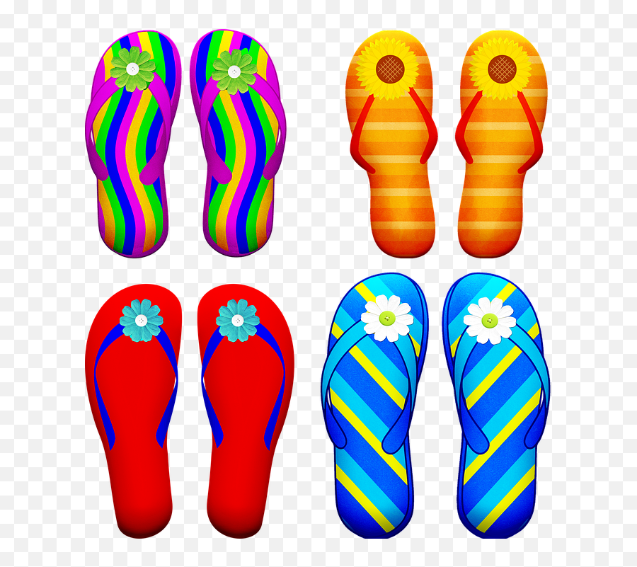 Flip Flops Rubber Flower Thongs - Free Image On Pixabay Flip Flops Png,Flip Flops Png