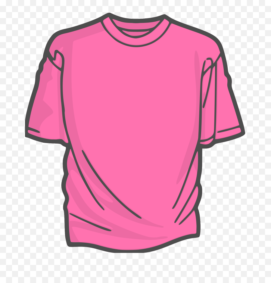 Blank T Shirt Clip Art - Vector Clip Art Online Pink Shirt Clipart Png,Tee Shirt Png