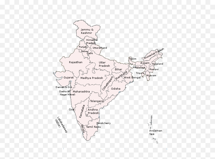 Download Map Of India - India Map With States Png Png Image India Map With States Png Transparent,India Map Png