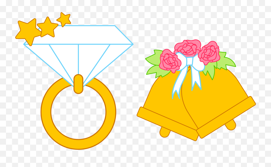 Vector Bouquet Wedding Bells Ring Png - Clip Art,Wedding Bells Transparent Background