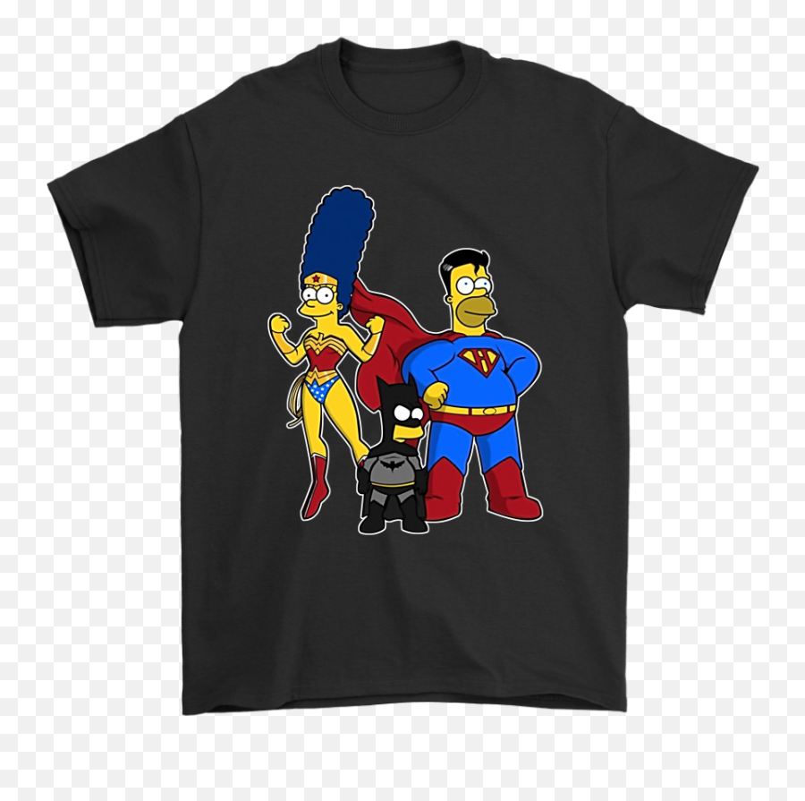 Comic Con U2013 The Simpsons Homer Simpson Bart Marge Wonder Woman Batman Superman Justice Leauge Shirts - Juice Wrld Faze Clan Png,Homer Simpson Png