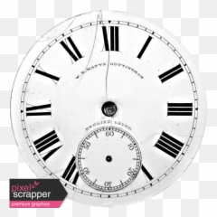Download Clock Template - Roman Numerals Dial PNG Image with Omega Pocket 1899 Watch