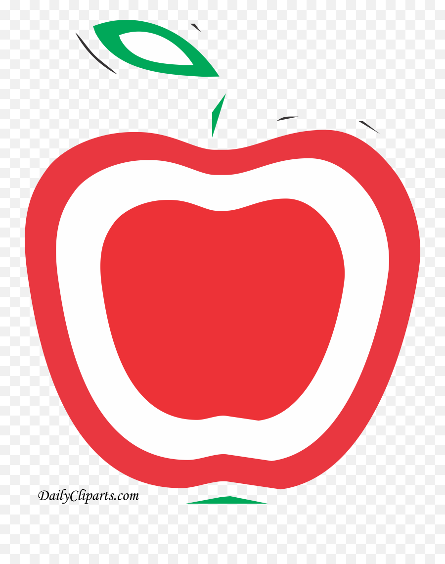 Apple Cut In Half Icon Clipart Free - Mcdonalds Png Heart,Mcdonalds Png
