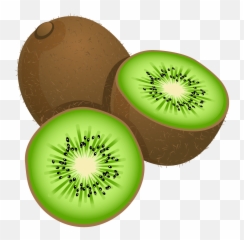 Large Painted Kiwi Frut Png Clipart Alimentação - Kiwi Clipart,Kiwi Bird Png