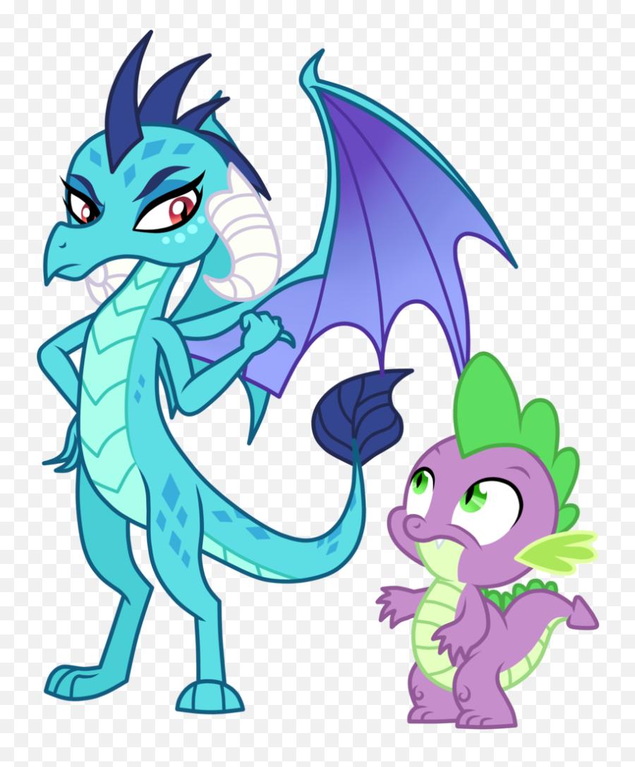 Dragon Clipart Transparent Background - Mlp Spike And Ember Png,Dragon Clipart Transparent Background