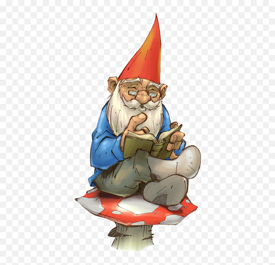 Clip Art - Gnome Reading A Book Png,Gnome Transparent