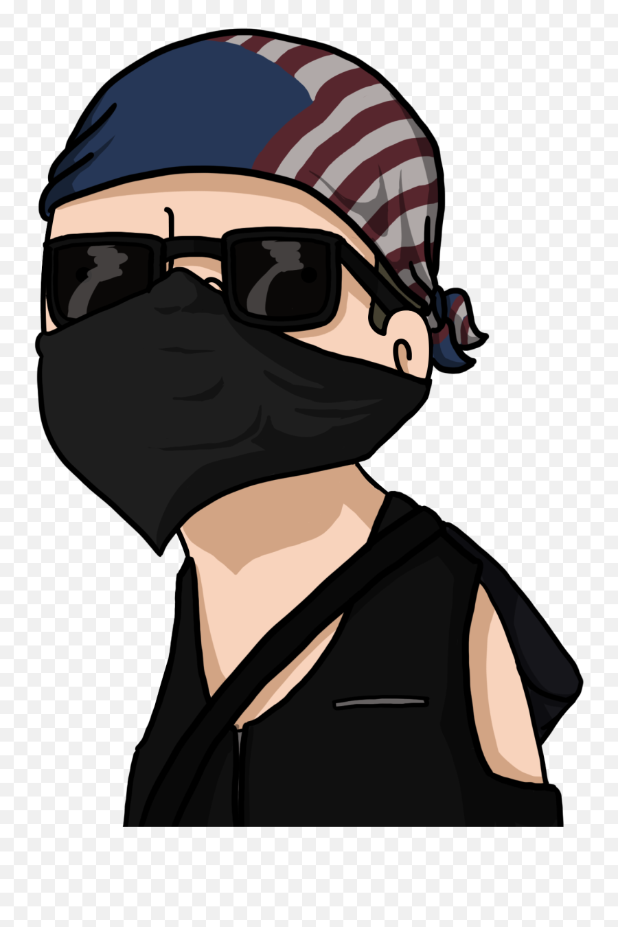 Terracid As Hackerman Thug - Wankul Terracid Thug Clipart Thug Life Photo Cartoon Png,Thug Life Glasses Transparent Background