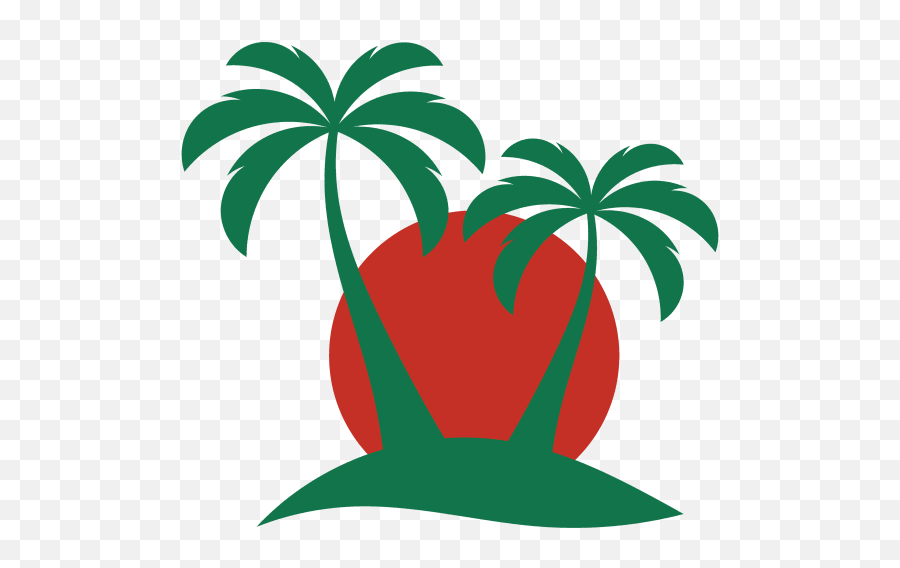 Island Palm Tree Vector Clipart - Island Vector Png,Island Png