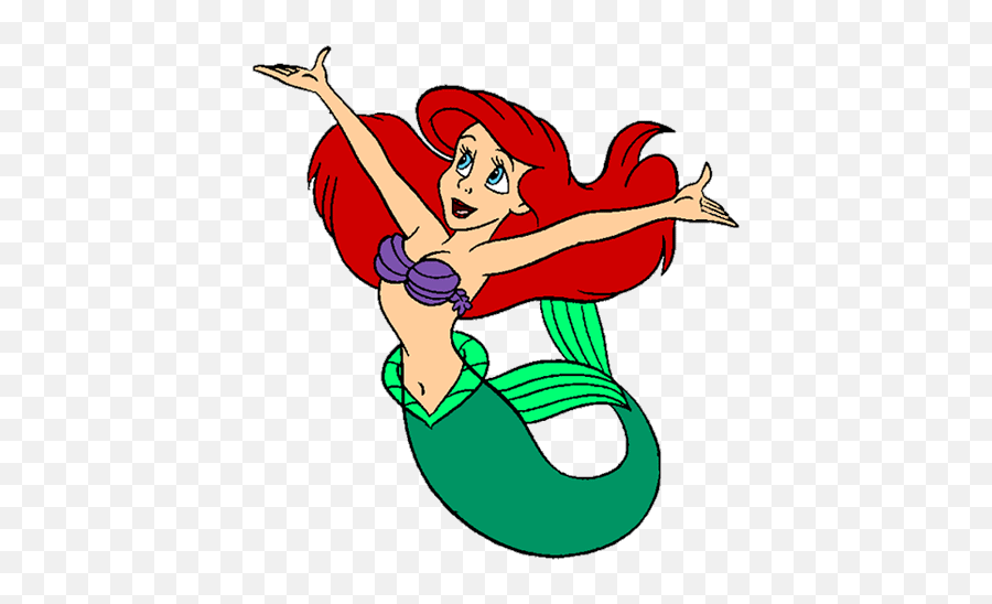 Free Disney Mermaid Cliparts Download - Ariel Little Mermaid Clipart Png,Mermaid Clipart Png