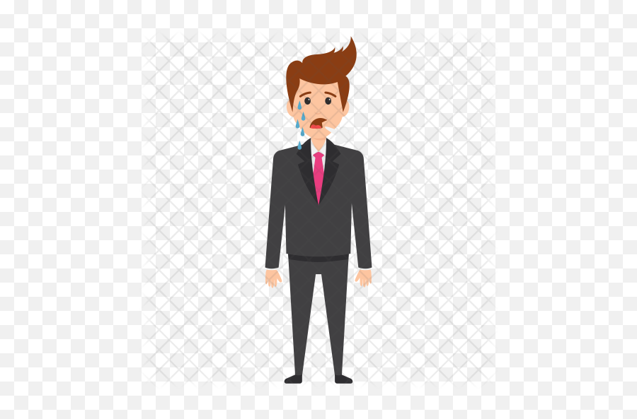 Businessman Crying Icon Of Flat Style - Businessman Angry Png,Crying Man Png