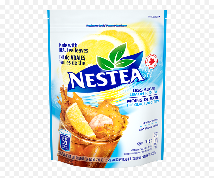 Nestea Lemon Iced Tea Less Sugar - Nestea Lemon Iced Tea Mix Png,Ice Tea Png