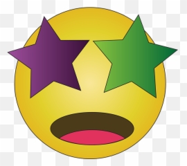 Starry Eyed Emoji Emoticon - Circle png