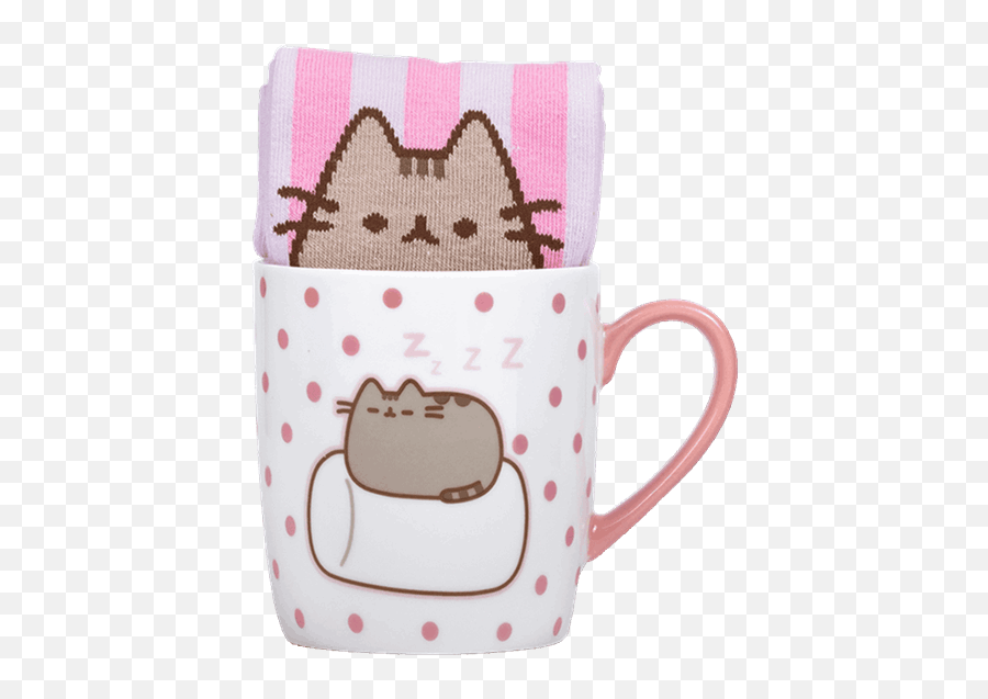 Pusheen Cat Png - Pusheen Marshmallow Mug U0026 Sock Gift Set Pusheen Sock In A Mug,Marshmallow Transparent Background