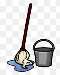 Janitor Cleaning Ucket Transprent Png - Mop And Bucket Clipart Png,Mop Png